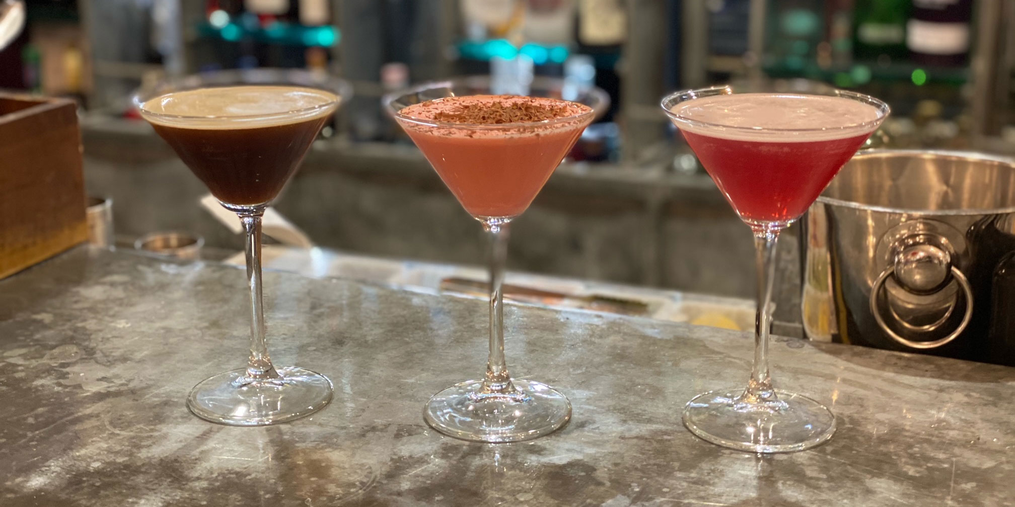 Espresso Martini, Turkish Delight Martini, Cosmopolitan